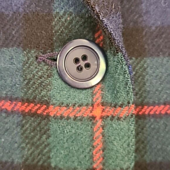 Pendlelton Blue Green Wool Smith Tartan Plaid Blazer & Shorts Set Size 16/18 - Picture 6 of 16